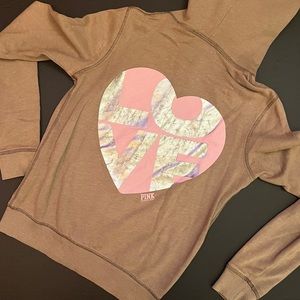 Love PINK Brown Full-Zip Hoodie
